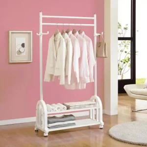 왕자 2단선반이동식행거(색상선택형)