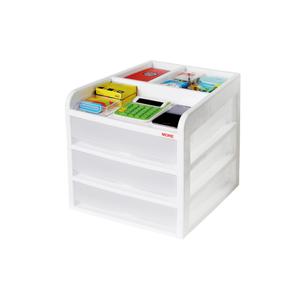 카파맥스 모아서류함 A4사이즈 3단 대형서랍 반투명 다용도수납함