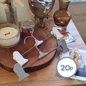 어반 베이직 논슬립 바지걸이 20P 화이트 그레이 튼튼한 집게 바지걸이