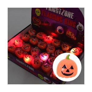 [할로윈] 말랑말랑 LED 점등 호박반지 24개 온라인한정