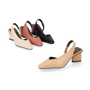 엘칸토 인텐스 여성 양가죽 V컷 슬링백 5.5cm LCWO08S139