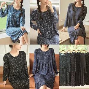 여성 밀크 피치 기모 원피스 이지웨어 홈웨어 빅사이즈