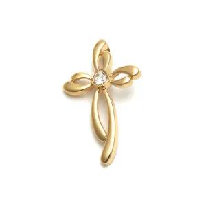 [비앤비골드] 14K/18K 팬던트 조안나 십자가 크로스 큐빅 팬던트 NPP14728