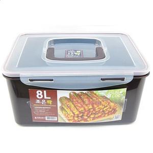 조은락 초코 밀폐용기 김치통 8L 반찬통 보관용기 8.0L 핸들(초코)