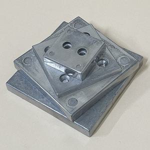 리폼플러스 알루미늄 사각발 발통 다리 상다리 책상다리 조절발 가구부속 가구높이올리기