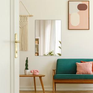 온미러 노프레임 붙이는 거울 벽 부착형 사각형 500mmx600mm