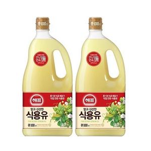 [사조대림] 해표 콩기름 1.8L X 2병 /식용유/오일/튀김/기름