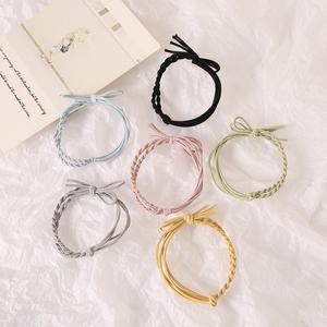 낱개판매 꽈배기매듭 머리끈 데일리 헤어끈 밴드 끈팔찌 고무줄