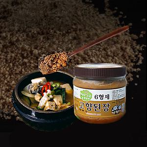 재래식 시골 집 옛날 전통 된장  6형제 고향된장 1Kg