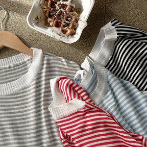 [공구우먼] 오니츠 트임 ST 반팔 니트 64695 빅사이즈 여성의류