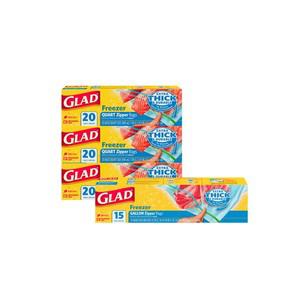 글래드 4중 매직백 4종 냉동중형 20매입, 3개+냉동대형 15매입, 1개