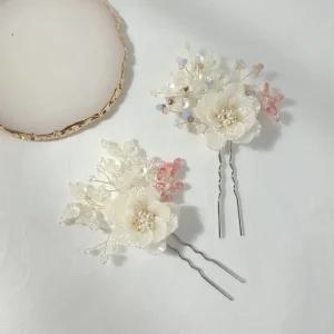 국산 한복 머리장식 뒤꽂이 웨딩헤어핀 혼주장신구 웨딩올림머리 1052