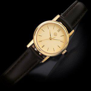 [폭스바겐] 심플라운드 골드 실버 아날로그 가죽 손목시계 2종 택1