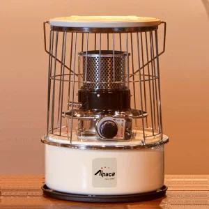 알파카 캠핑 난로 APC-C77CW 콤팩트 크림화이트 기름 등유 히터 심지 석유