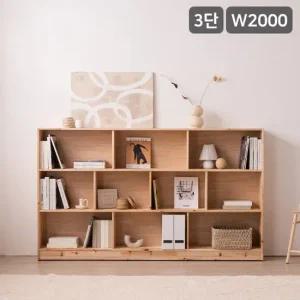 삼익가구 우디 2000 3단 삼나무 원목 책장