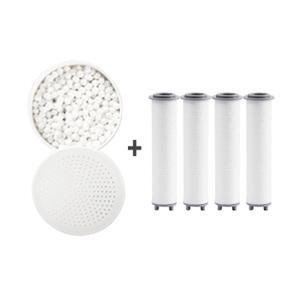 염소제거키트 1개+리필세디먼트 필터 4개 / 온오프 샤워헤드 녹물제거필터 절수 불순물 교체 화장실 욕실용품