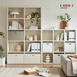 한샘 샘 폴리 수납바스켓 2개세트 중/대/와이드 샘책장호환 수납박스 정리