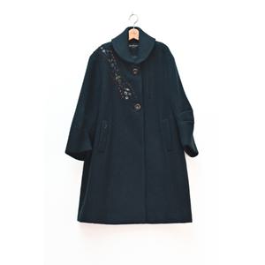 [비꼴리끄]베이비 알파카 울 자수 하프코트