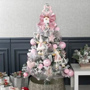 크리스마스 스노우 트리 나무 장식 풀세트 고급 헤븐라인 120cm  단면) 성탄절 중형 소품 용품 데코 꾸미기