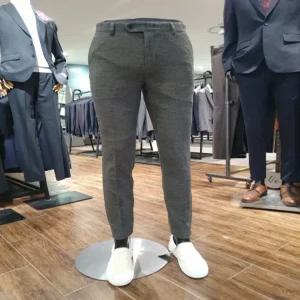 [바쏘옴므] F/W 그레이 스트레치 기모 사이드밴딩 캐주얼 팬츠 WSW4-M P-94-AGR