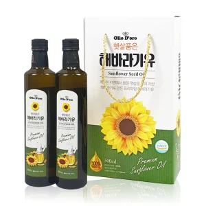 올리오도로 햇살품은 해바라기유 식용유 선물세트 500mlX2P