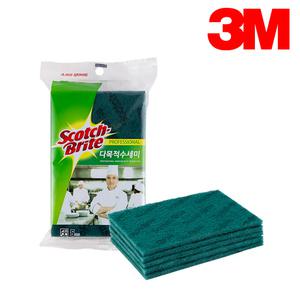 3M 스카치브라이트 96 다목적 수세미 5입 주방 청소 설거지 업소용