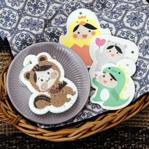 제로웨이스트 천연 캐릭터 수세미 4종묶음 주방 설거지