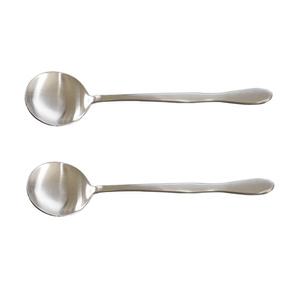 테이블아트 동글 웨이브 실버 샐러드스푼 2ps, 1개