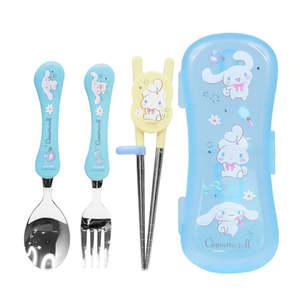 시나모롤 교정용젓가락 스푼포크 케이스 세트 어린이집 유치원 휴대용 수저세트