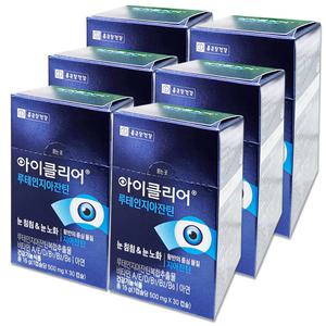 종근당건강 아이클리어 루테인 지아잔틴 눈건강 식물성캡슐 30캡슐 6박스 TB