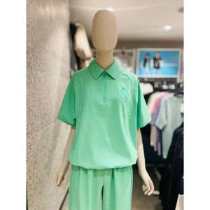 [롯데백화점]클라이드앤 여성 자수 반집업 카라 반팔티셔츠 FNBTS730F