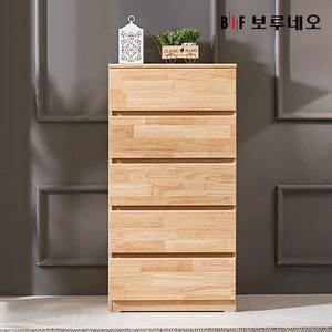 앳홈 테드 러버 원목 600 5단 서랍장