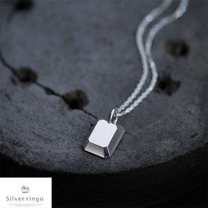 [실버링고]실버925 사각모양목걸이 실버바N