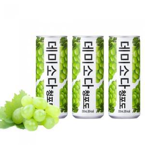 [동아오츠카] 데미소다 청포도 250ml 60캔 탄산음료