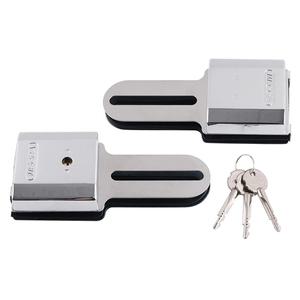 강화유리문 양문 잠금장치 보조키 도어락