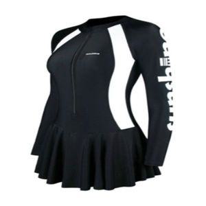 여성 비치웨어 긴팔 래쉬가드 치마 원피스 수영복[32154241]