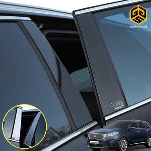 더뉴쏘렌토 튜닝 아크릴 B필러 C필러 커버 창문 기둥 몰딩 악세사리 스크래치방지 보호 가드 차량 용품