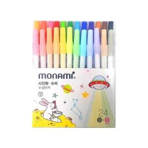 모나미 슈퍼싸인펜 24색 파스텔 일반 그림 미술