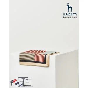 [롯데백화점]헤지스ACC [선물포장] HIMU3F803.IV 여성 아이보리 스트라이프 실크 사각 스카프