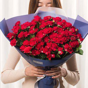 [신세계몰][리블라썸] 생화 미니레드장미 100송이 꽃다발 기념일 프로포즈 생일선물
