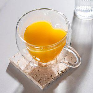 [까사무띠](하남점)이중유리 하트 300ml 2P 세트