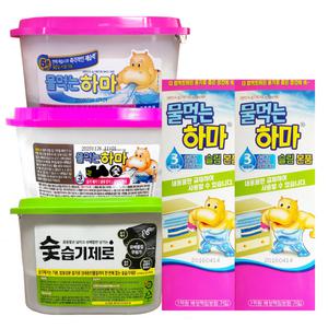 물먹는하마 제습제 옷장용/숯/피죤 숯 습기제로x12개입/슬림 본품x7개