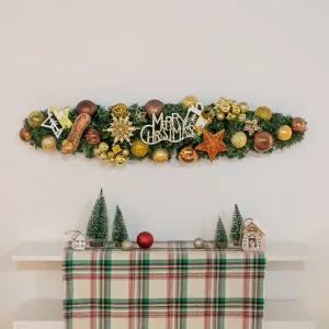 크리스마스 장식 가랜드 센터피스 라인 앵글별 A 100cm 소품 테이블 벽걸이
