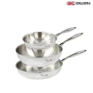 한일STS 베일리 통5중 스텐레스 IH 인덕션가능 후라이팬세트 3종A(후20+28+궁28)