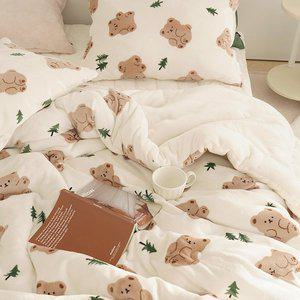 [에이트룸]따뜻한 발열 그래핀 겨울 밍크 극세사 이불세트 정전기없는 겨울이불  패턴 단품 퀸Q