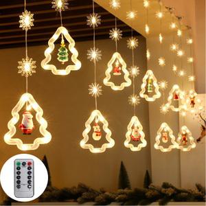 크리스마스 장식 전구 모빌 가랜드 줄조명 행잉 램프 산타 LED USB 리모컨 전구 블링블링 알전구 오너먼트