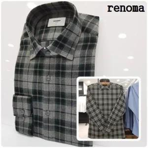 [레노마]슬림핏/도톰한 긴소매 남방/밑단-일자/옴므 트윌 기모 겨울 셔츠 RNWSL0986 -C_US