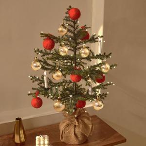 다샵 크리스마스 미니트리 풀세트 아라우카리아 레드 전구 오너먼트 장식 포함