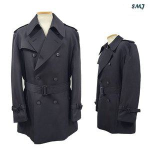 [에스엠진]SMJ1098 남성 숏 트렌치 코트 더블 코트 남성 6부 겨울 아우터