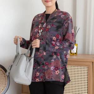 포그니 트임 블라우스 / 23FW07/ 엄마옷 / 빅사이즈 / 할머니옷 / 실버다이아몬드